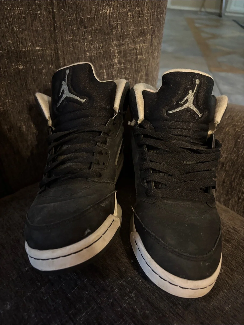 Men's Black High-Top Athletic Sneakers